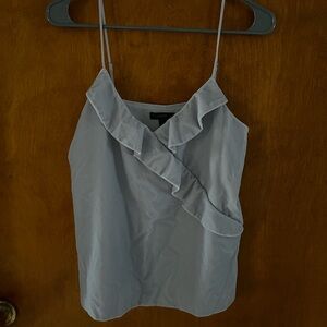 J. Crew Silver Ruffled Camisole Top